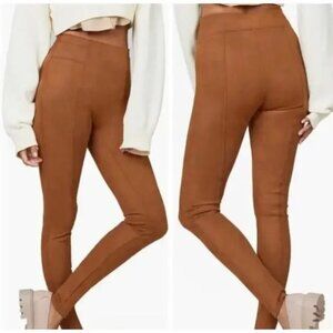 SPANX Suede-Like Leggings in Rich Caramel.  Sz: XL/1X